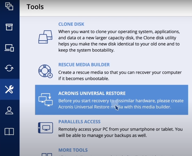 acronis true image 2015 bare metal restore